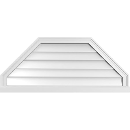 Ekena Millwork Octagonal Top Surface Mount PVC Gable Vent w/ 2"W x 2"P Brickmould Sill Frame, 42"W x 18"H GVPOT42X1803SN